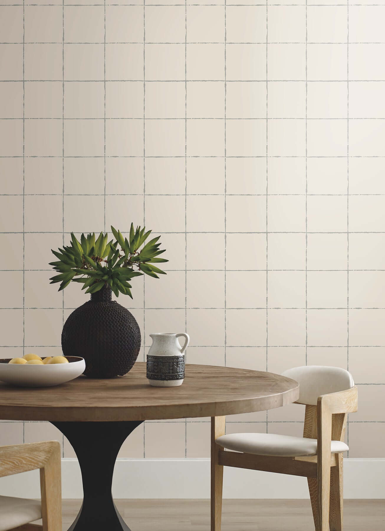 la-vitre-plaid-lichen-grey-wallpaper-york-wallcoverings-zm2851 - York Wallcoverings Wallpaper