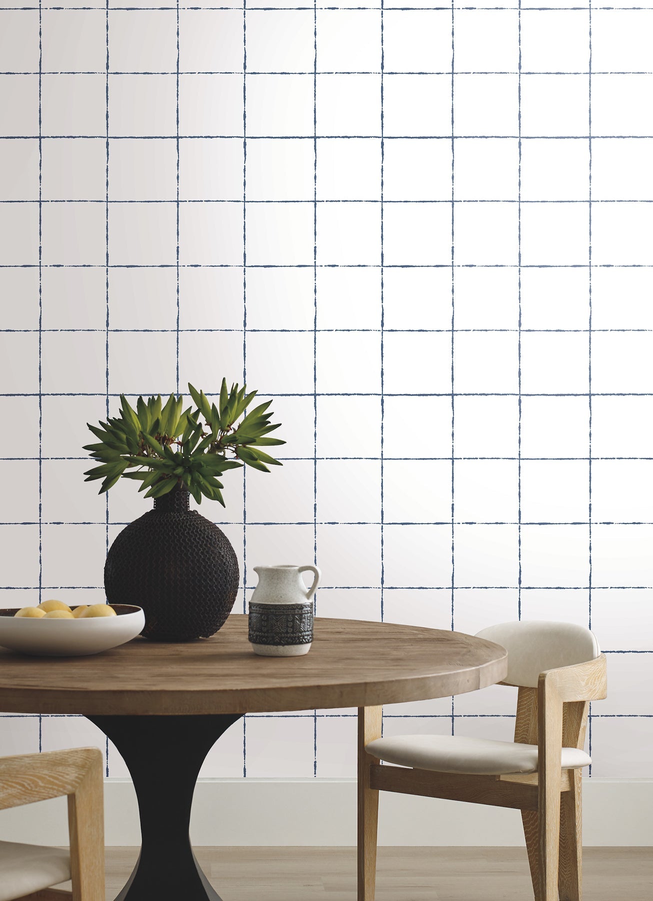 la-vitre-plaid-ultramarine-wallpaper-york-wallcoverings-zm2856 - York Wallcoverings Wallpaper