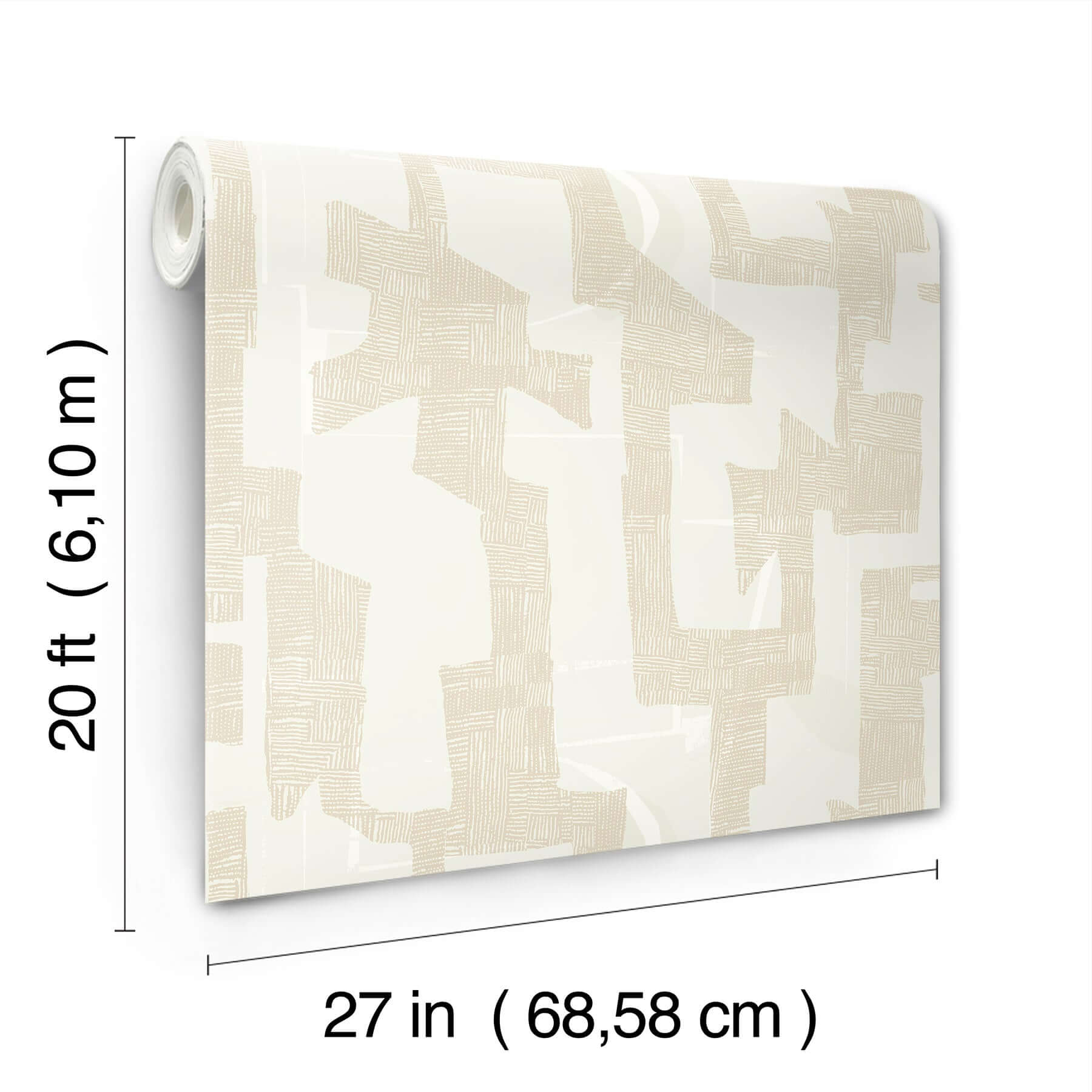 tribe-caramel-cream-premium-peel-stick-wallpaper-york-wallcoverings-psw1670rl - York Wallcoverings Wallpaper