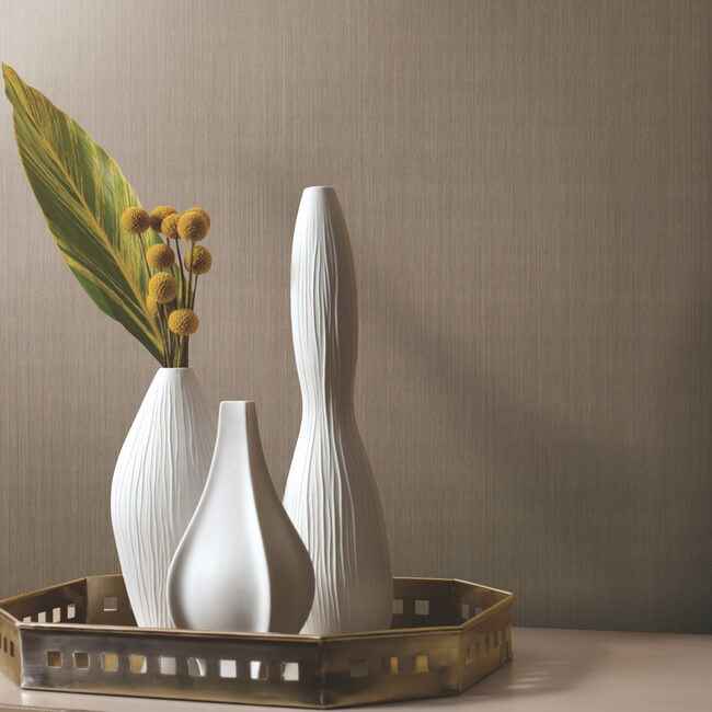Vertical Silk Grey & Brown Wallpaper - York Wallcoverings - VG4432MH - York Wallcoverings Wallpaper