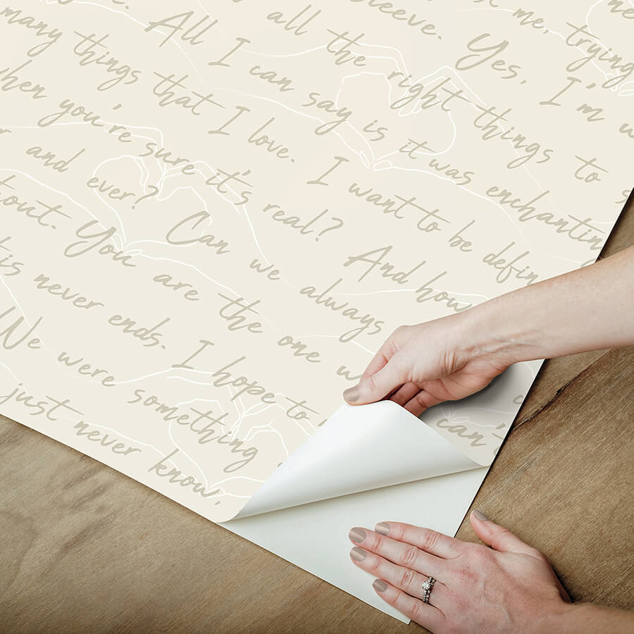 love-letters-parchment-peel-and-stick-wallpaper-york-wallcoverings-rmws1250 - York Wallcoverings Wallpaper