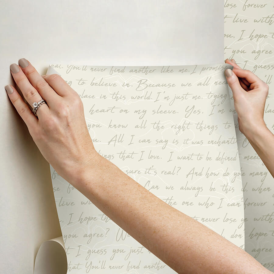 love-letters-parchment-peel-and-stick-wallpaper-york-wallcoverings-rmws1250 - York Wallcoverings Wallpaper