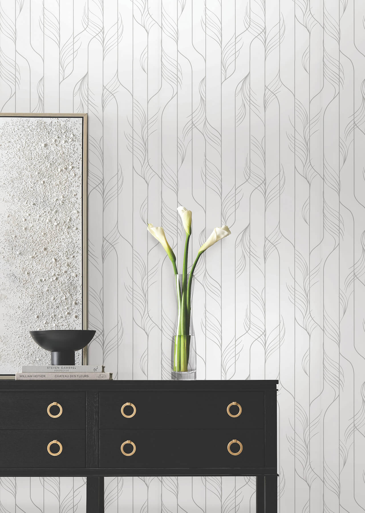 elemental-thread-white-silver-wallpaper-york-wallcoverings-df3302 - York Wallcoverings Wallpaper