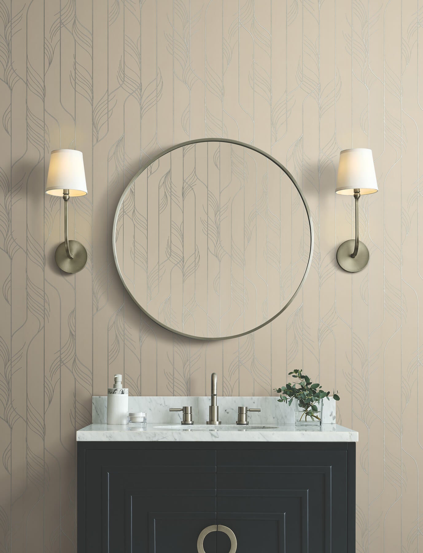 elemental-thread-neutral-pearl-silver-wallpaper-york-wallcoverings-df3303 - York Wallpaper Wallpaper