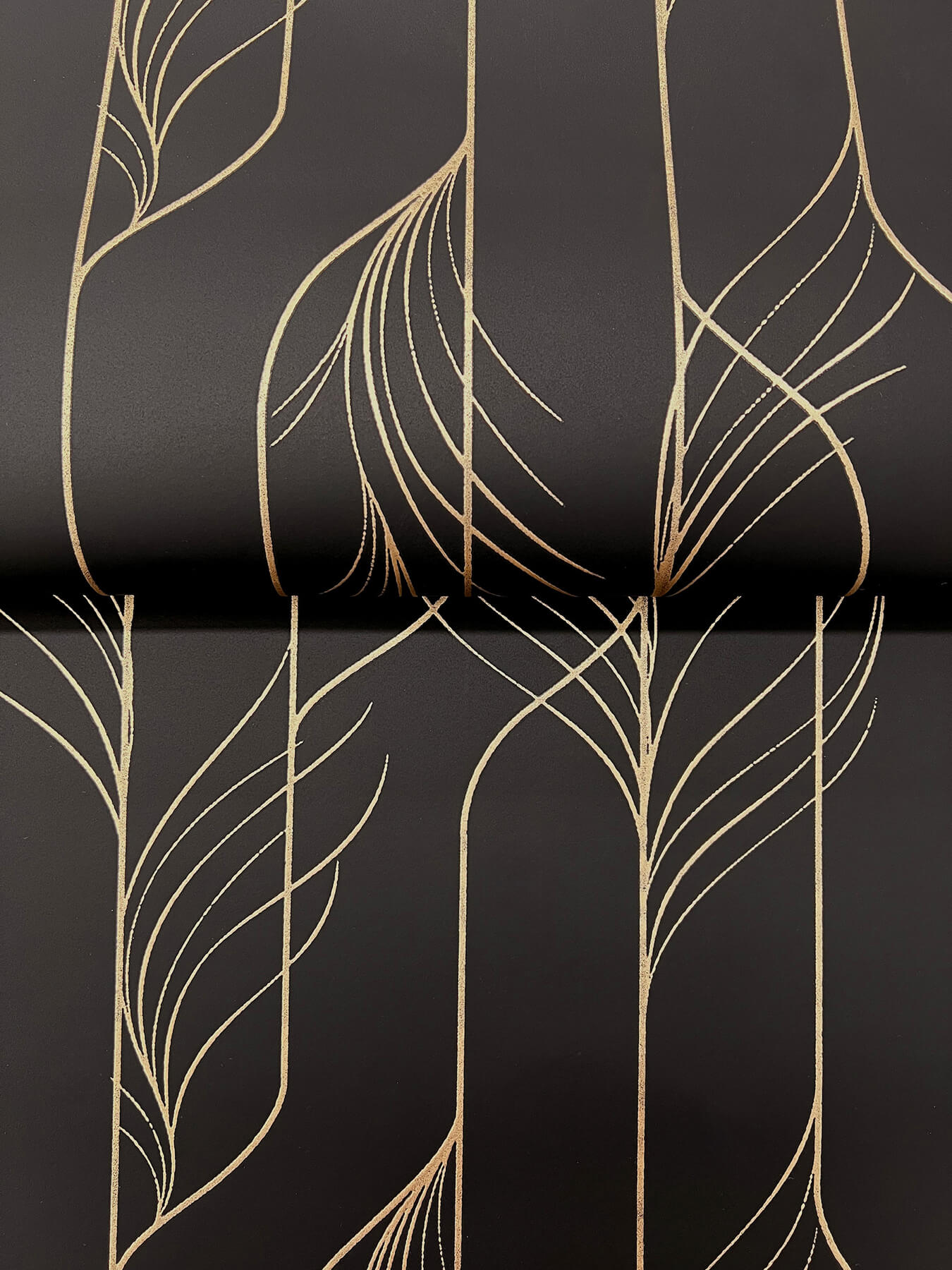 elemental-thread-black-gold-wallpaper-york-wallcoverings-df3305 - York Wallpaper Wallpaper