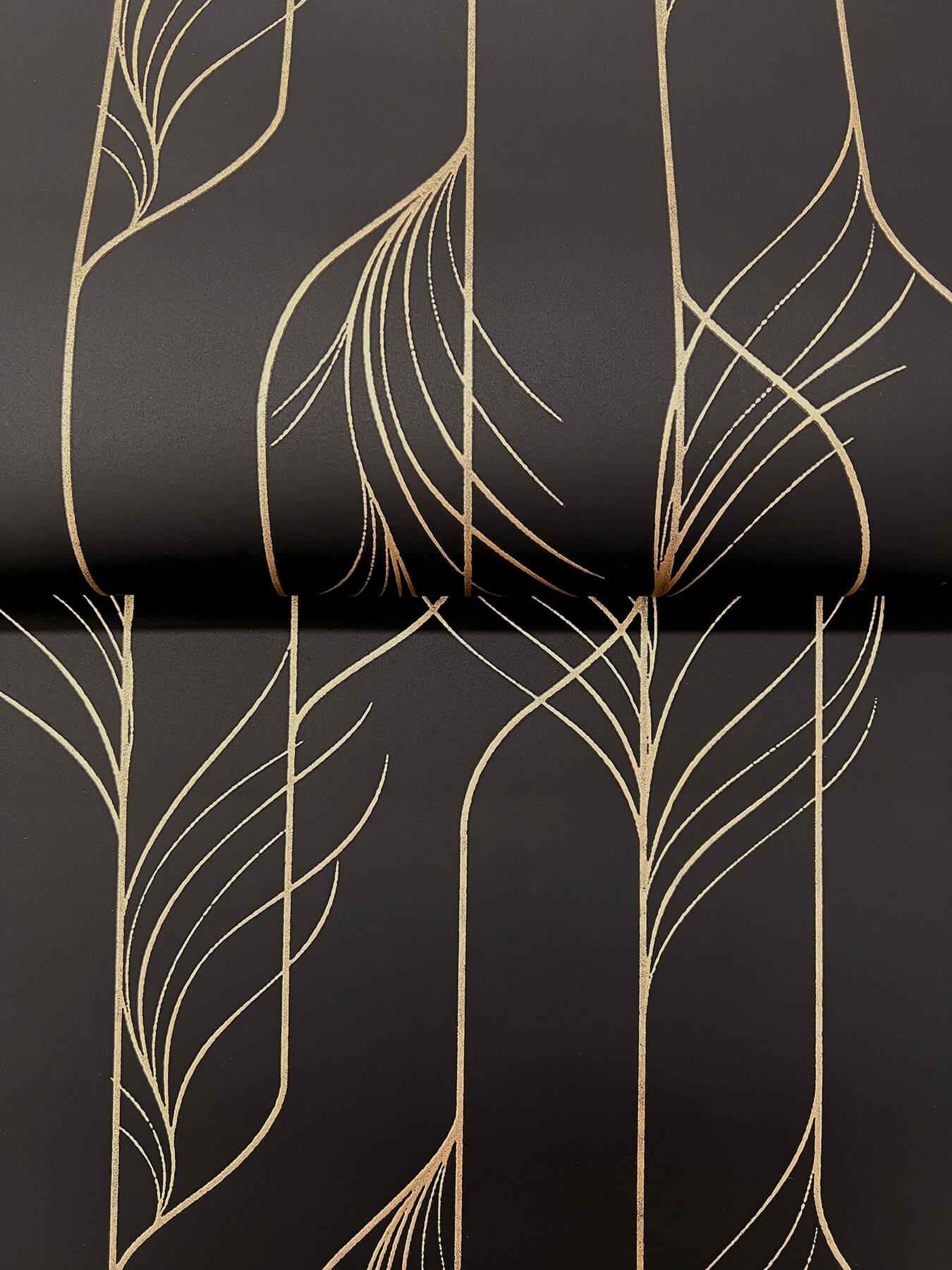Elemental Thread Black & Gold Wallpaper - York Wallcoverings - DF3305 - York Wallcoverings Wallpaper