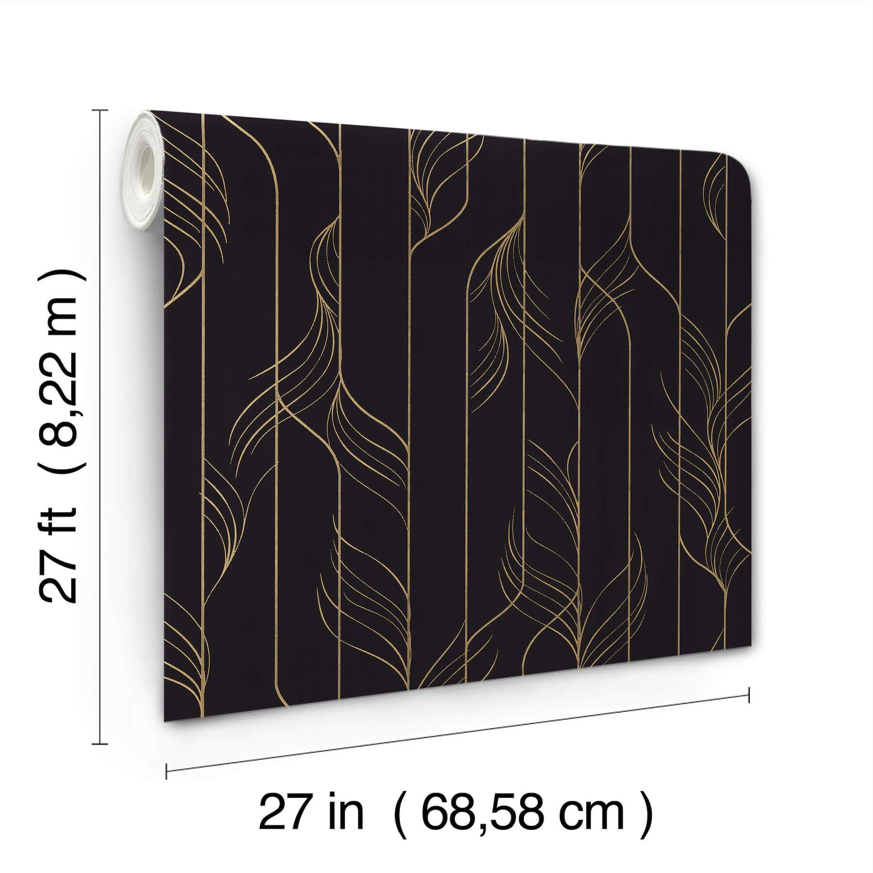 elemental-thread-black-gold-wallpaper-york-wallcoverings-df3305 - York Wallpaper Wallpaper