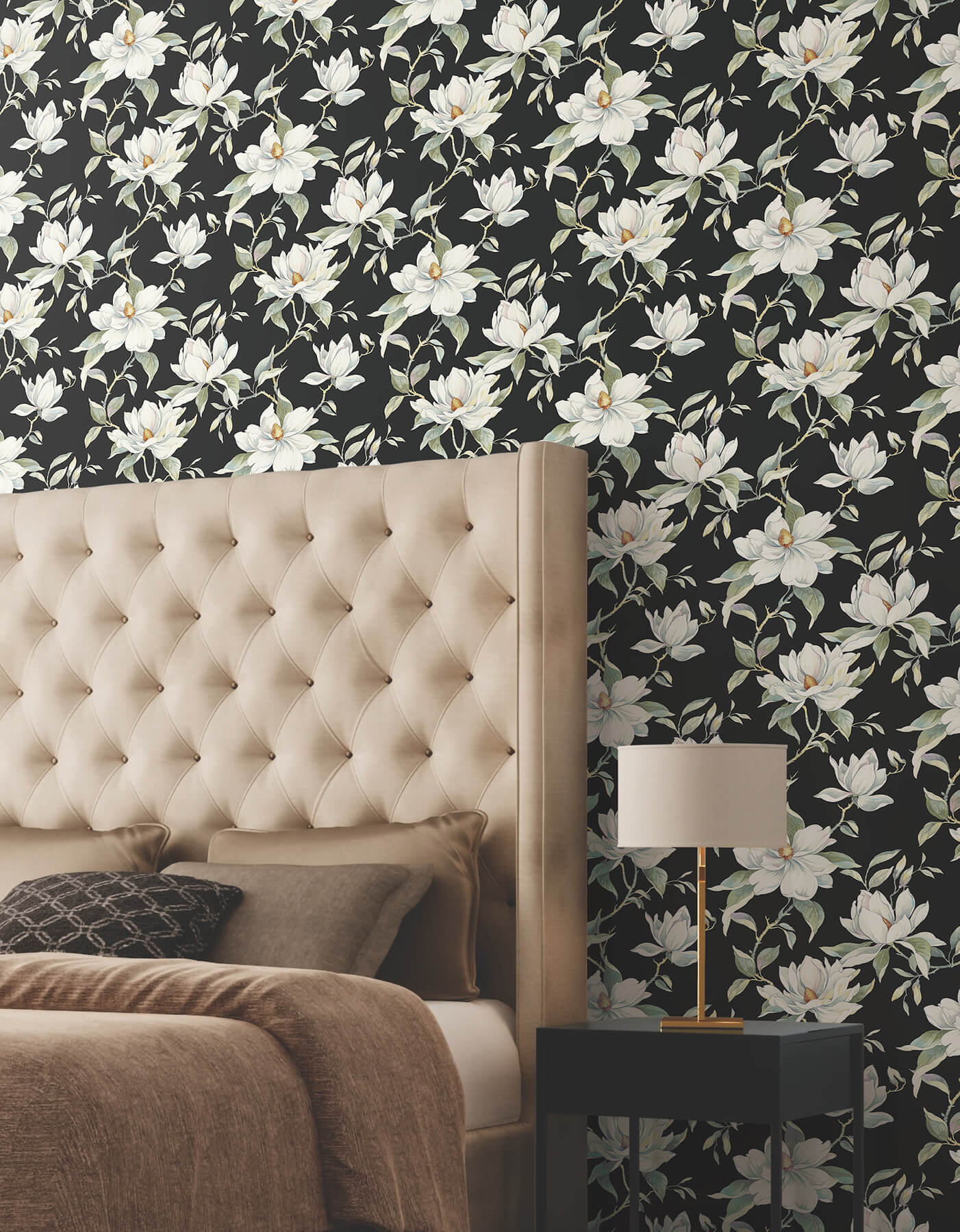garden-jewels-black-wallpaper-york-wallcoverings-df3313 - York Wallpaper Wallpaper