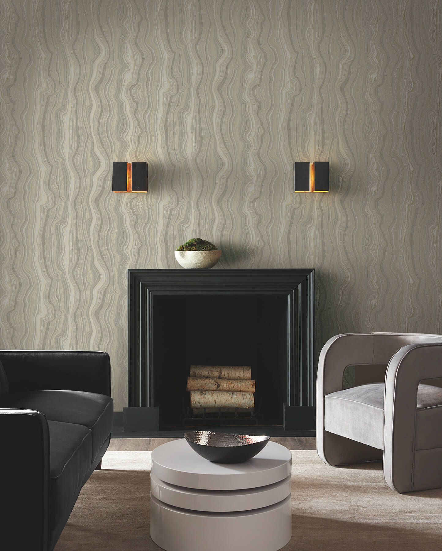 mineral-shimmer-taupe-pearl-wallpaper-york-wallcoverings-df3325 - York Wallcoverings Wallpaper