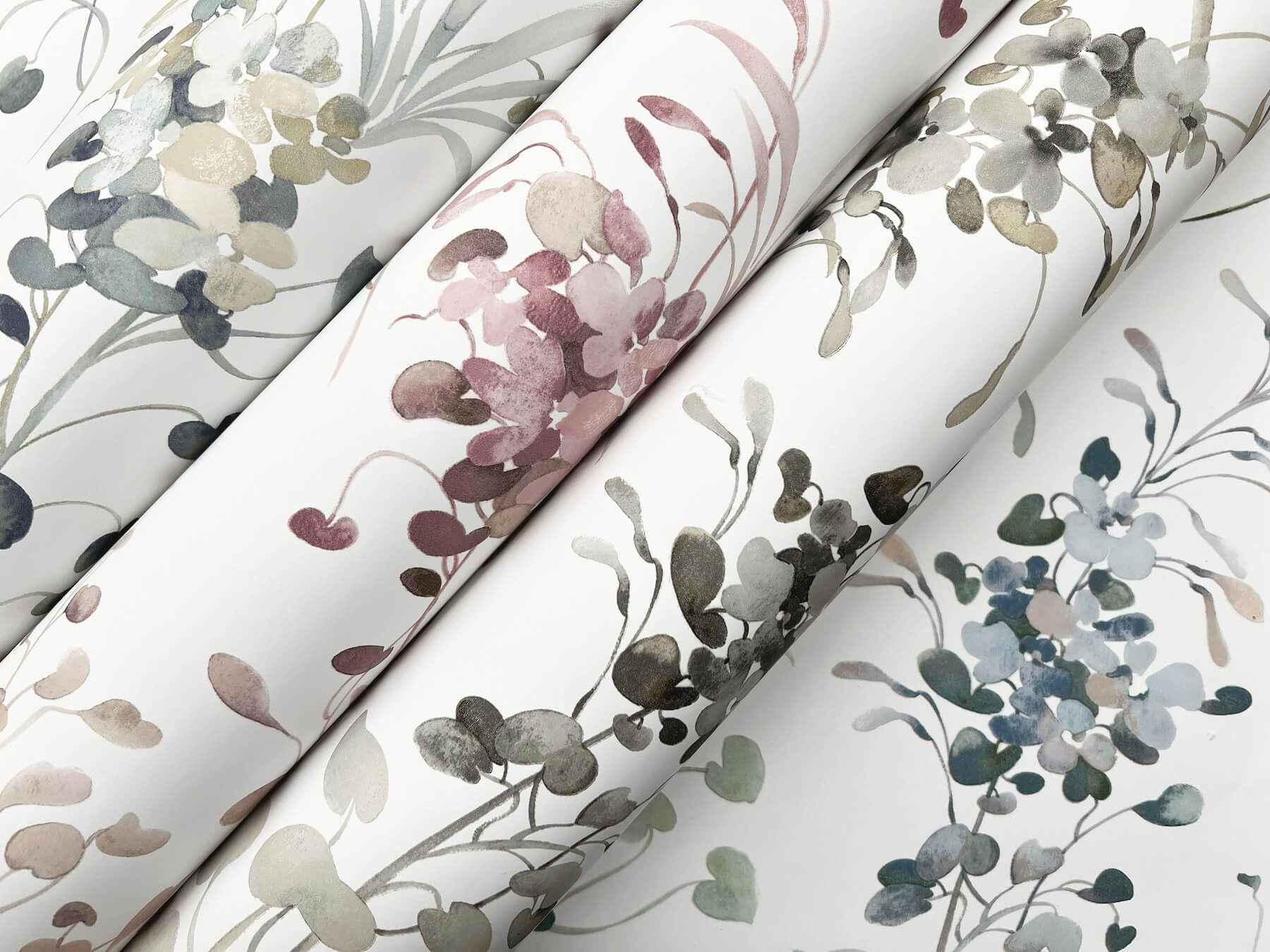 Spring Whispers Charcoal Wallpaper - York Wallcoverings - DF3342 - York Wallcoverings Wallpaper