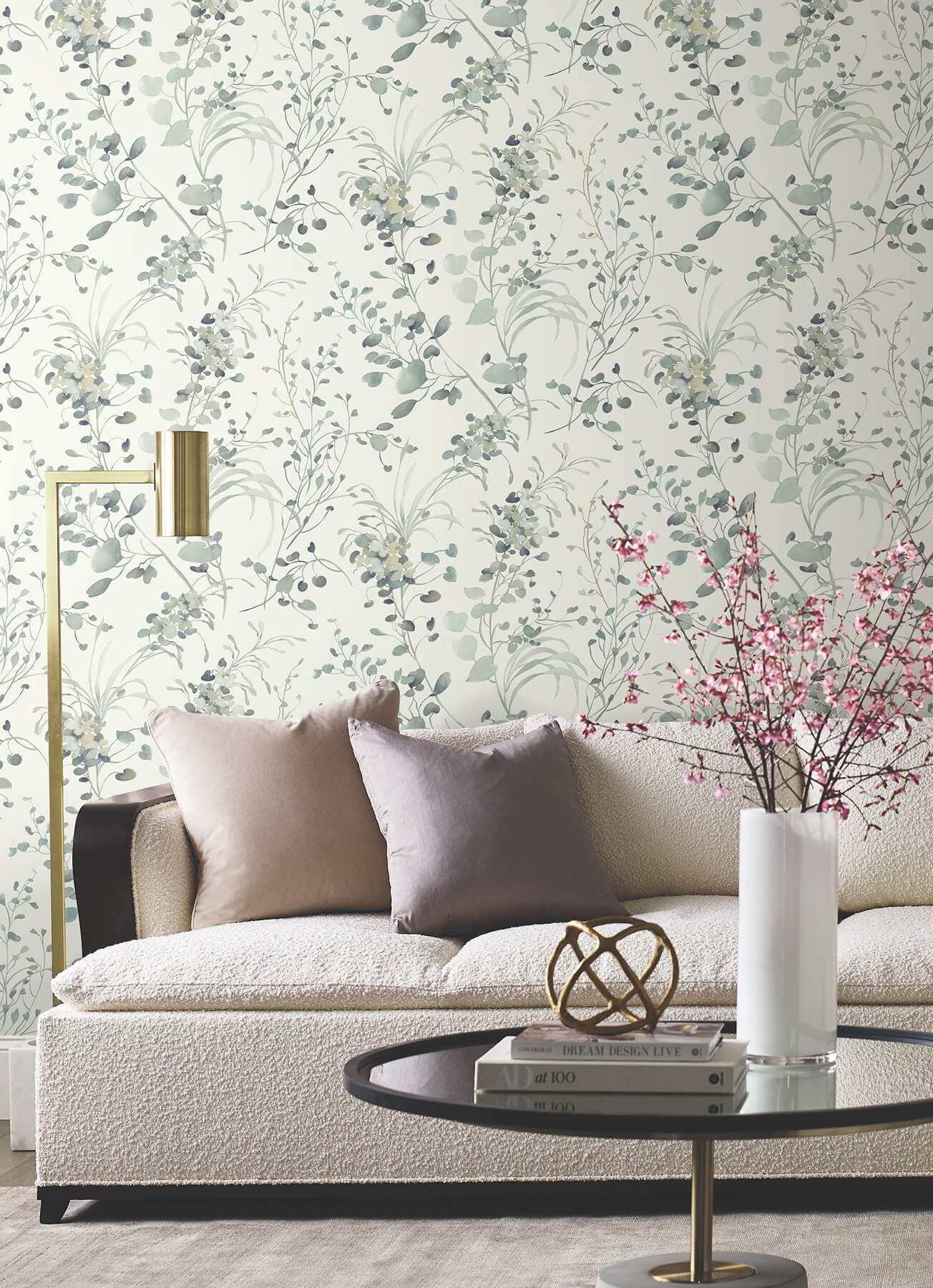 spring-whispers-moss-wallpaper-york-wallcoverings-df3344 - York Wallpaper Wallpaper