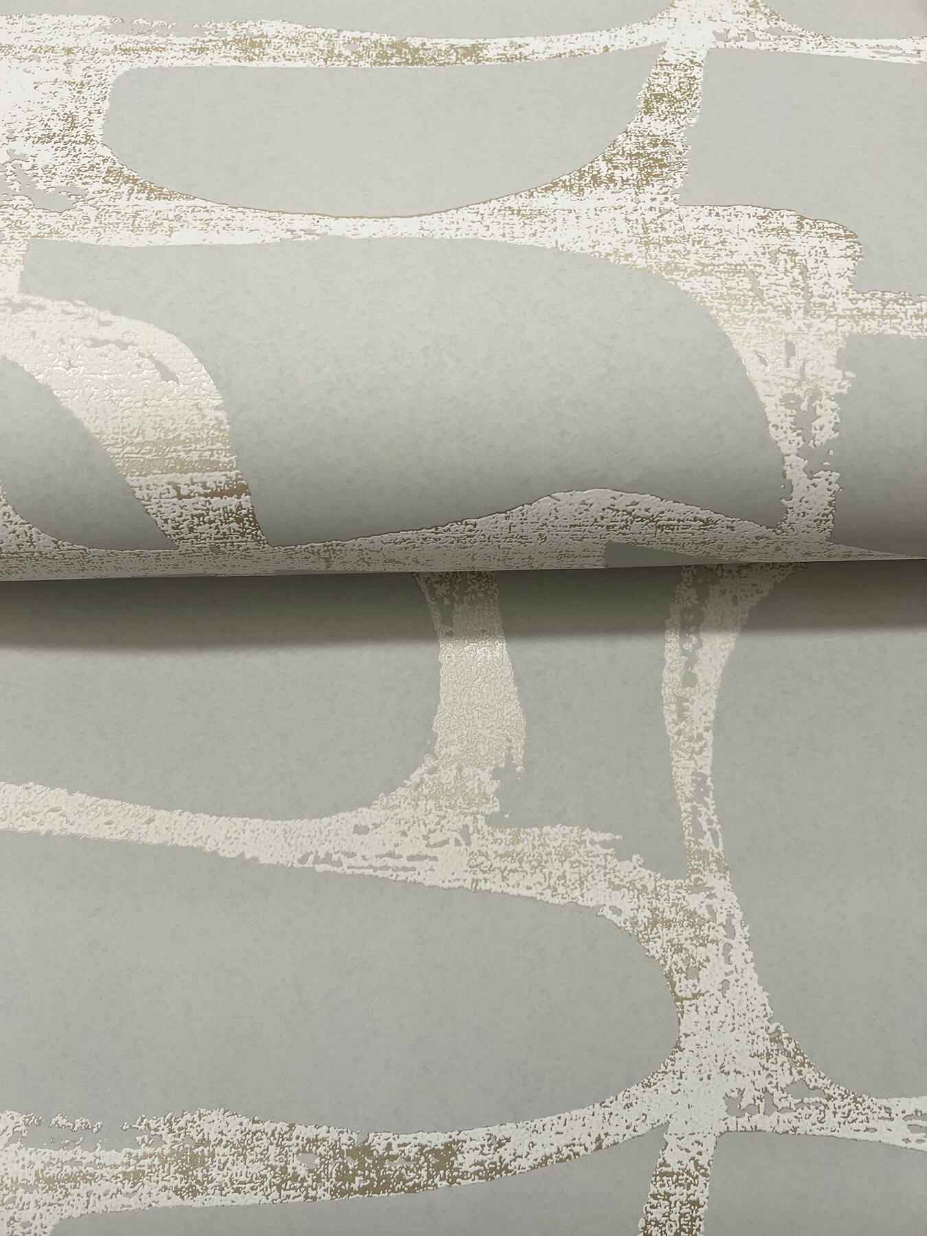 Craftsman Geometric Taupe Wallpaper - York Wallcoverings - DF3354 - York Wallcoverings Wallpaper
