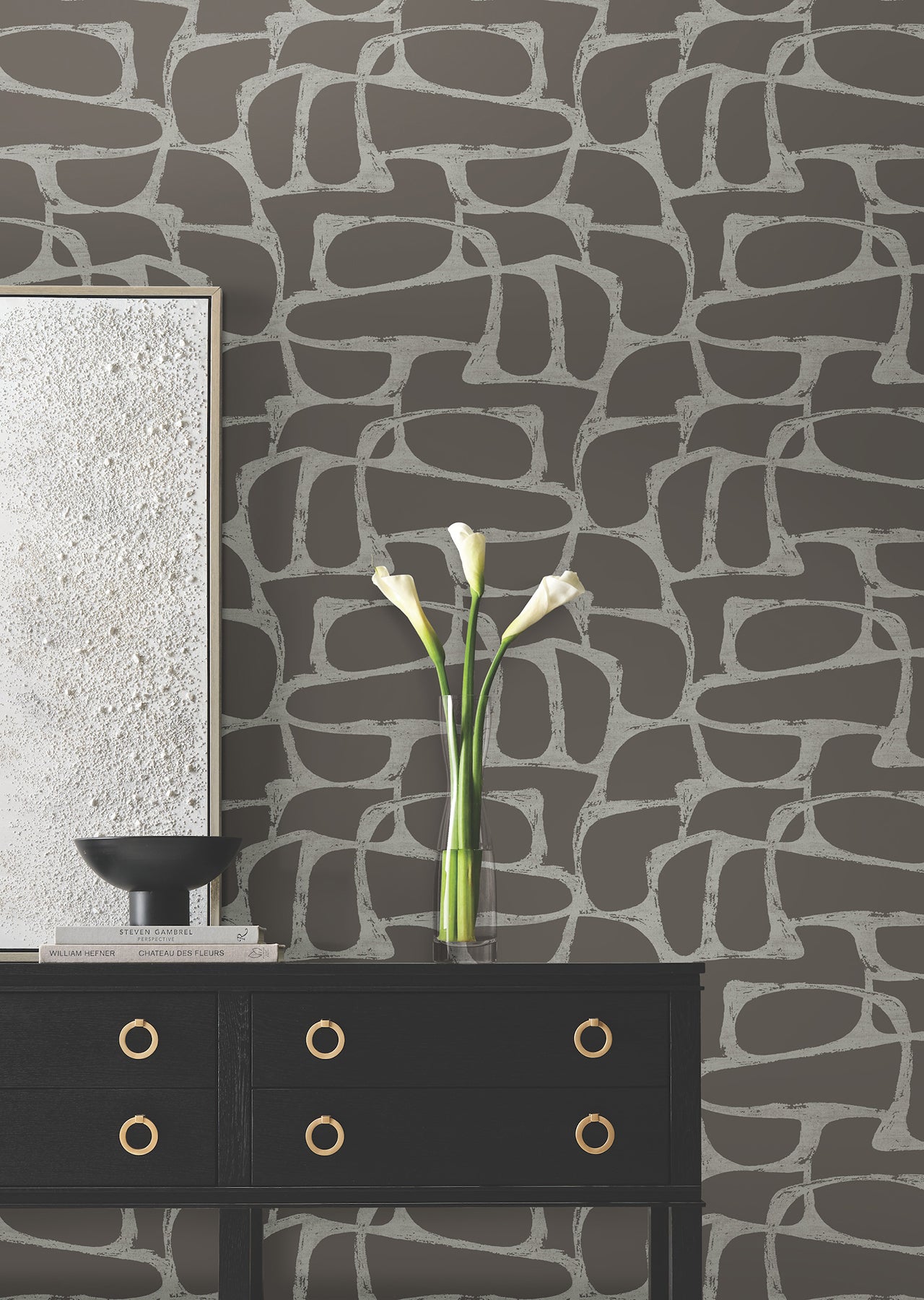 craftsman-geometric-mocha-wallpaper-york-wallcoverings-df3355 - York Wallcoverings Wallpaper