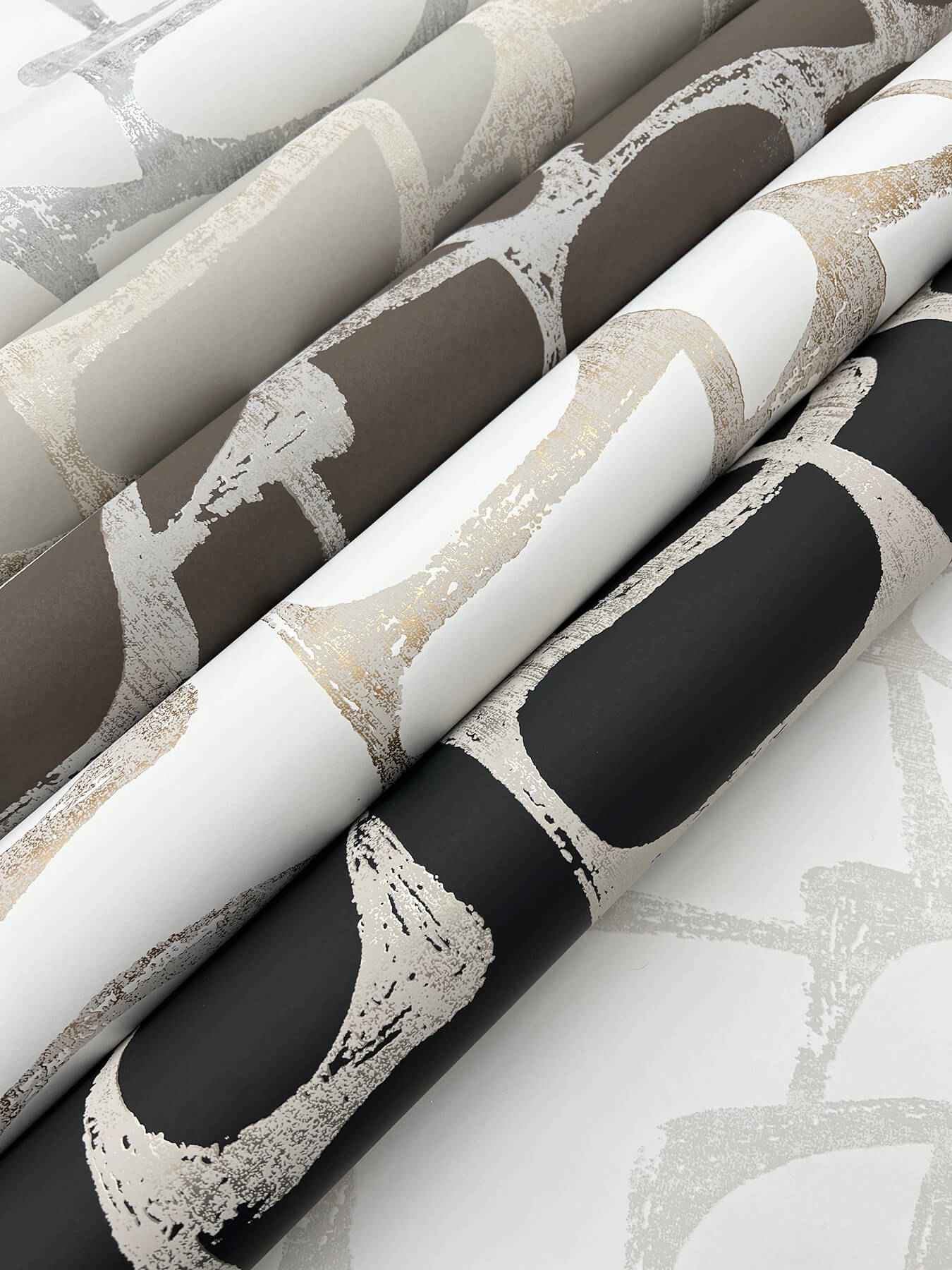 Craftsman Geometric White & Silver Wallpaper - York Wallcoverings - DF3356 - York Wallcoverings Wallpaper