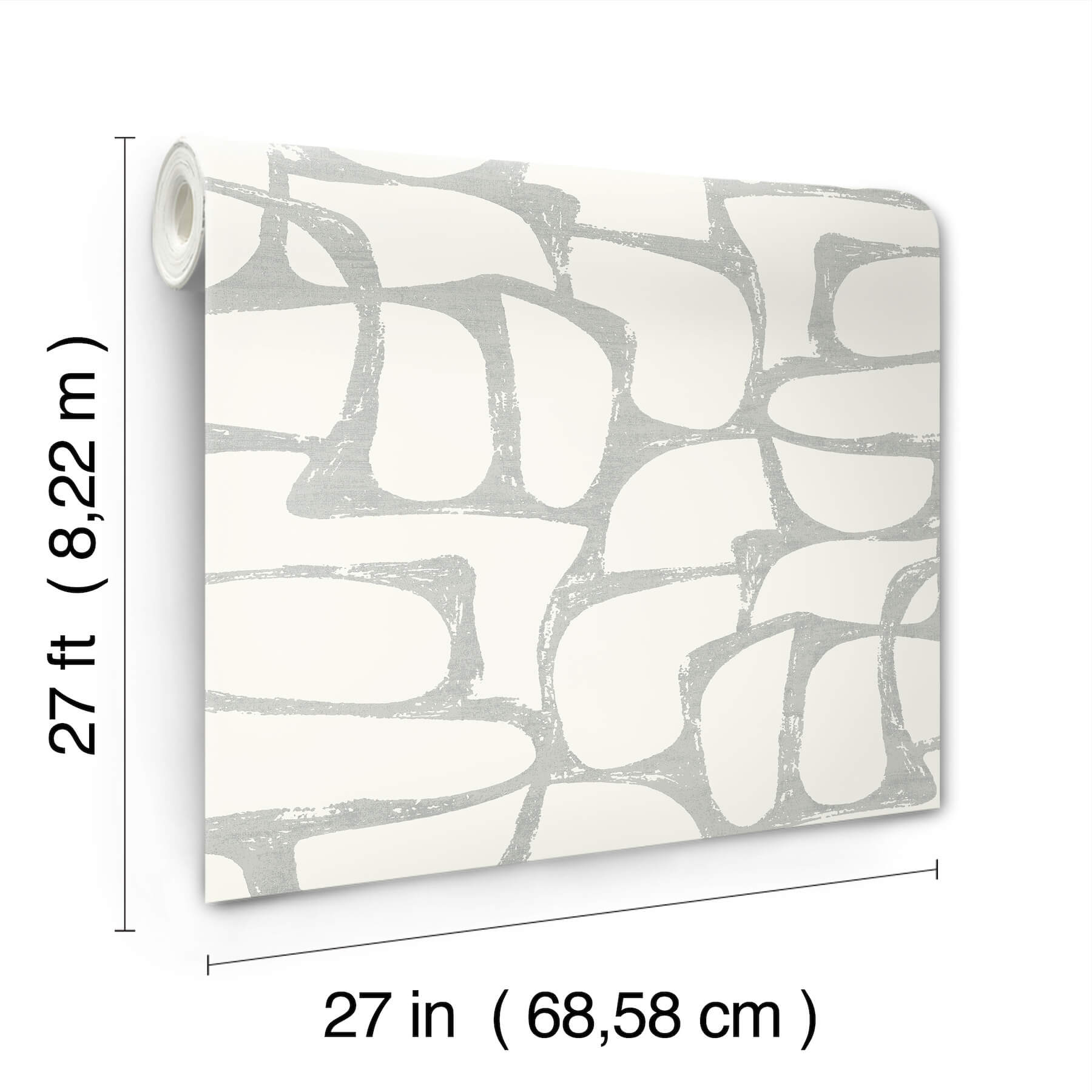 craftsman-geometric-white-silver-wallpaper-york-wallcoverings-df3356 - York Wallcoverings Wallpaper