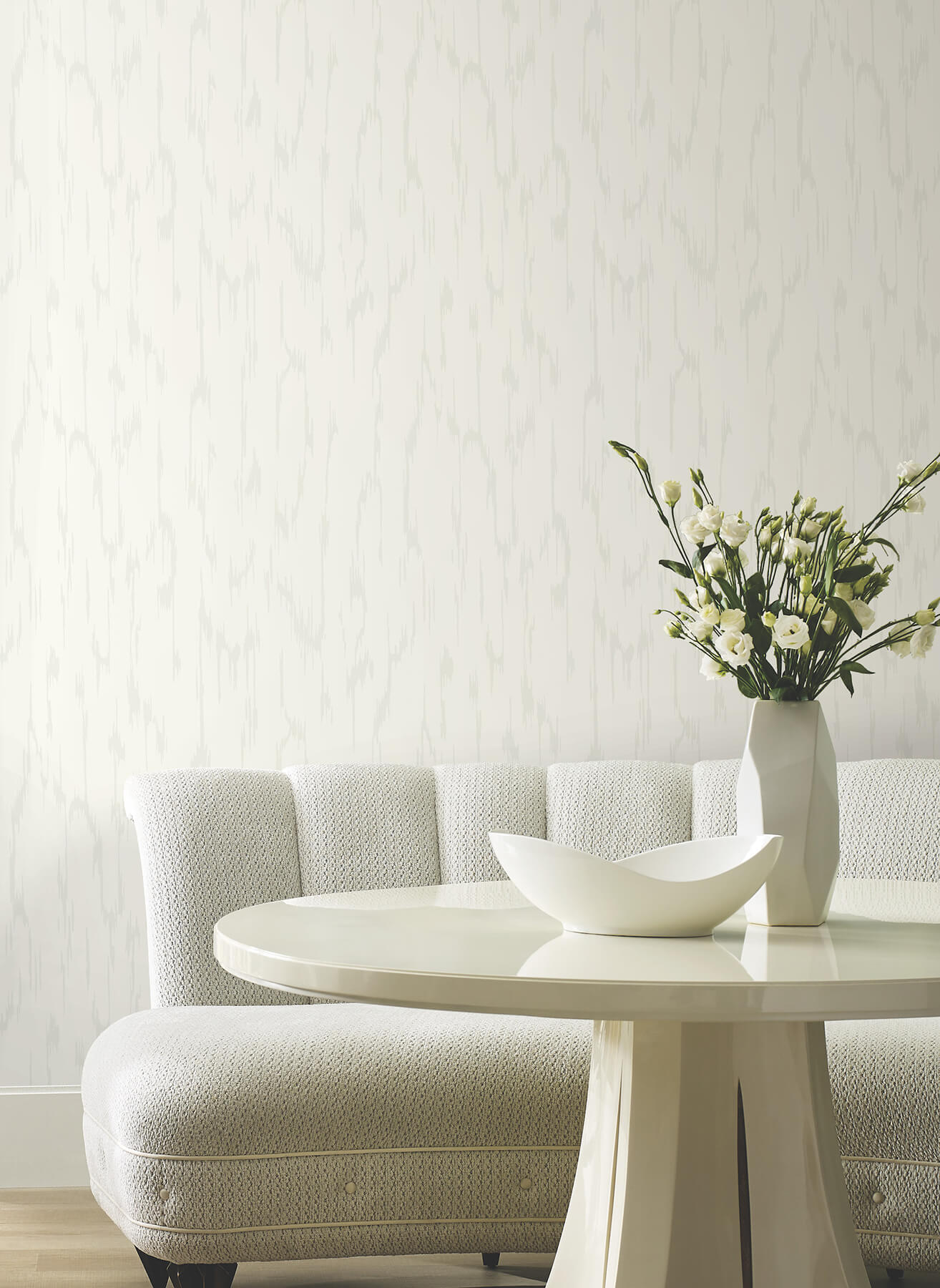 flowing-white-wallpaper-york-wallcoverings-df3365 - York Wallpaper Wallpaper