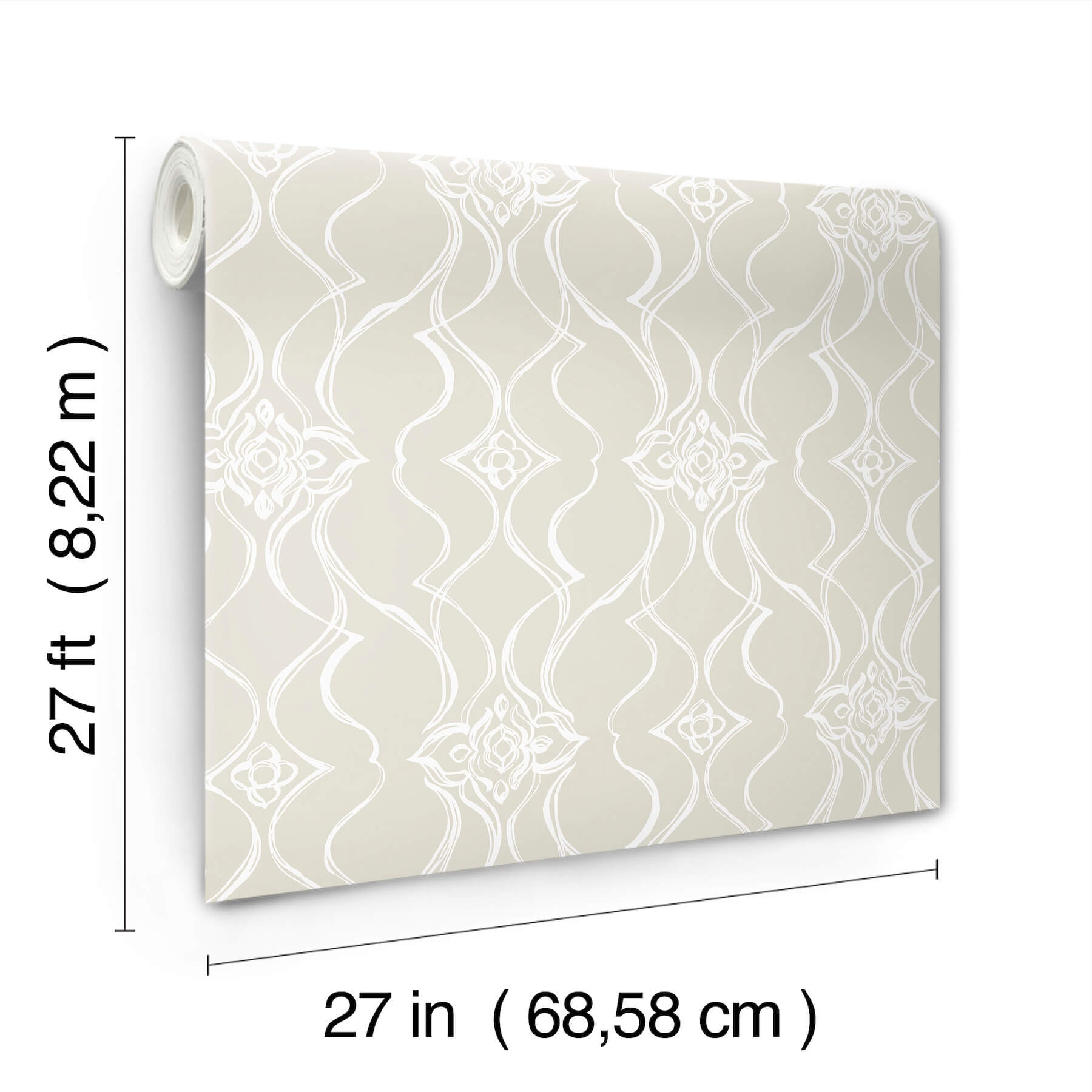 pirouette-beige-wallpaper-york-wallcoverings-df3375 - York Wallpaper Wallpaper