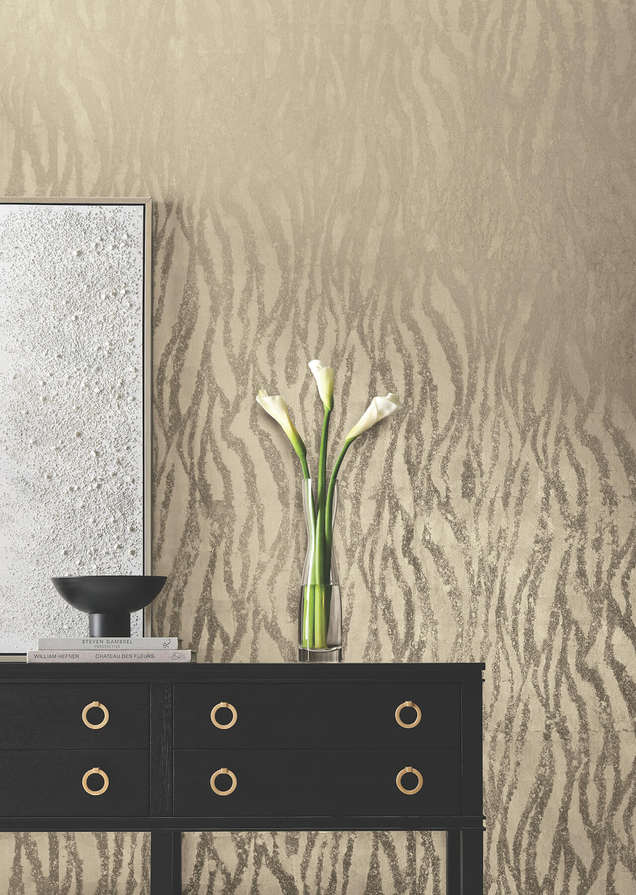 zebra-chic-glint-wallpaper-york-wallcoverings-df3393 - York Wallcoverings Wallpaper