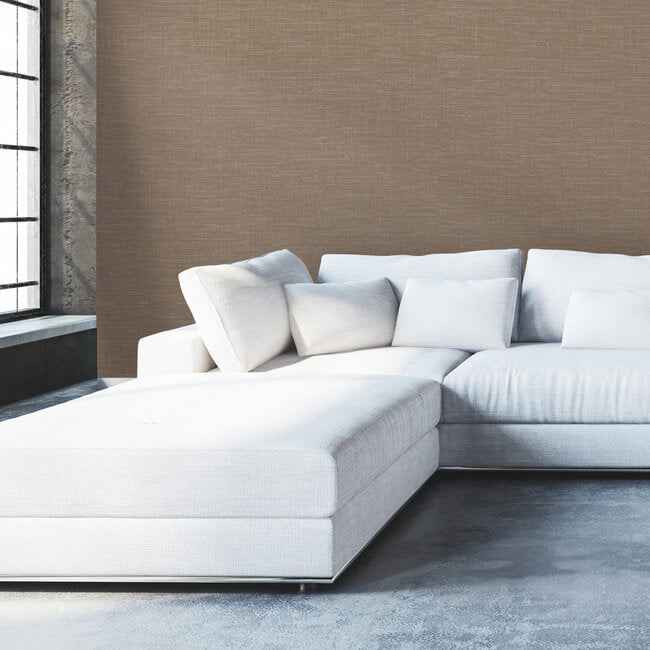 Lea Lux Textile Wallcovering Smokegold - York Wallcoverings - HW3618R - York Wallcoverings Wallpaper