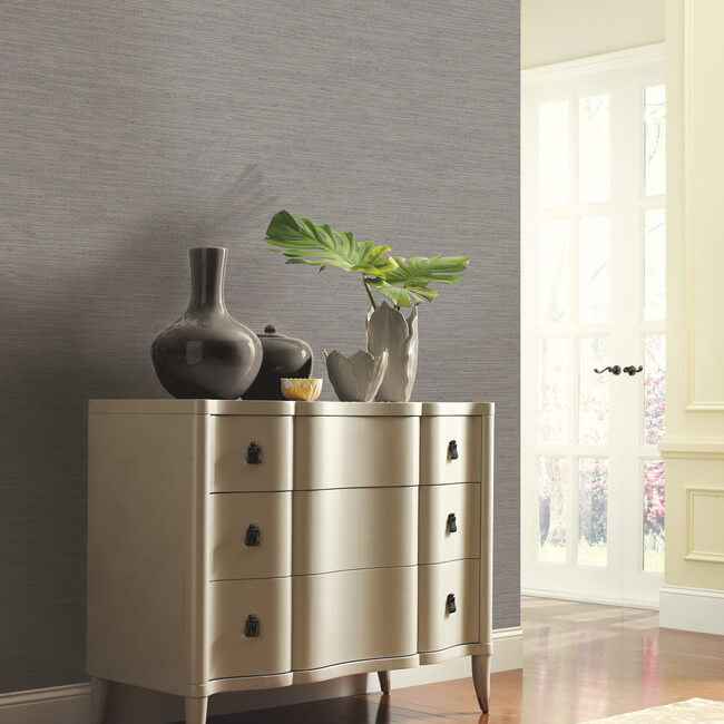 Prairie Textile Wallcovering Metal - York Wallcoverings - HW3564R - York Wallcoverings Wallpaper