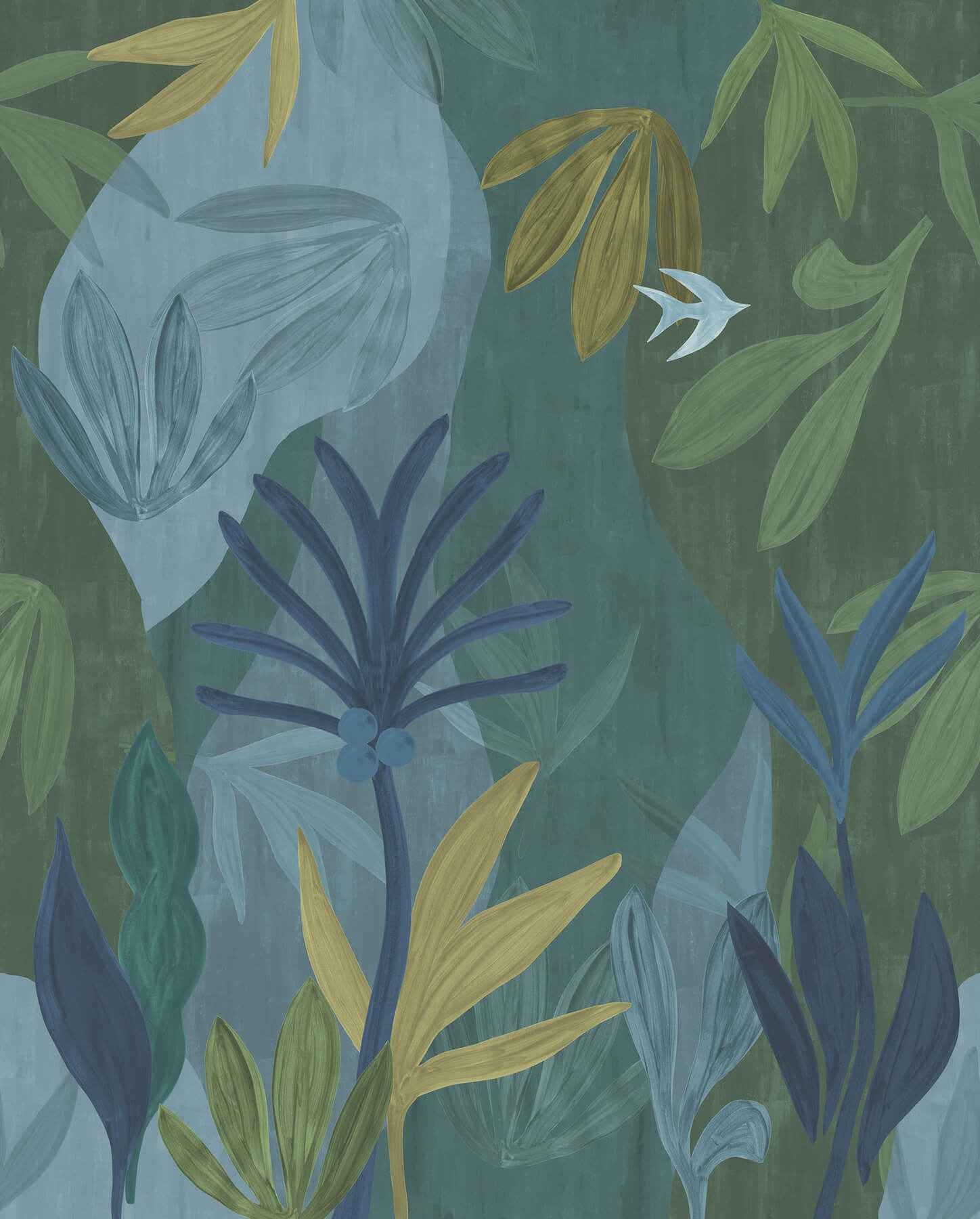 Chambord Gardens Ultramarine Wall Mural - York Wallcoverings - ZM2849M - York Wallcoverings Wallpaper