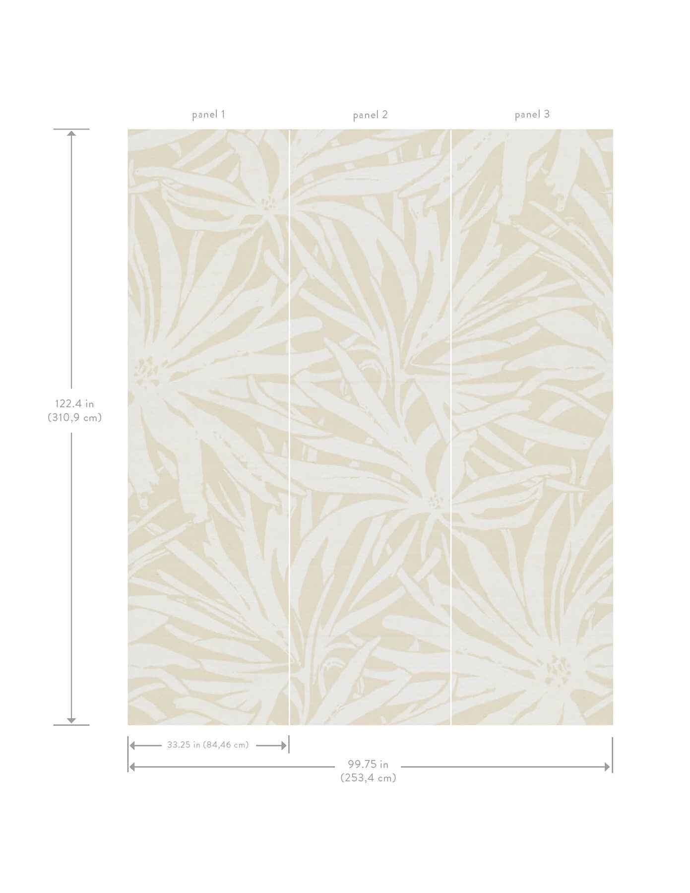 Floral Canopy Beige Mural - York Wallcoverings - GN2577M - York Wallcoverings Wallpaper