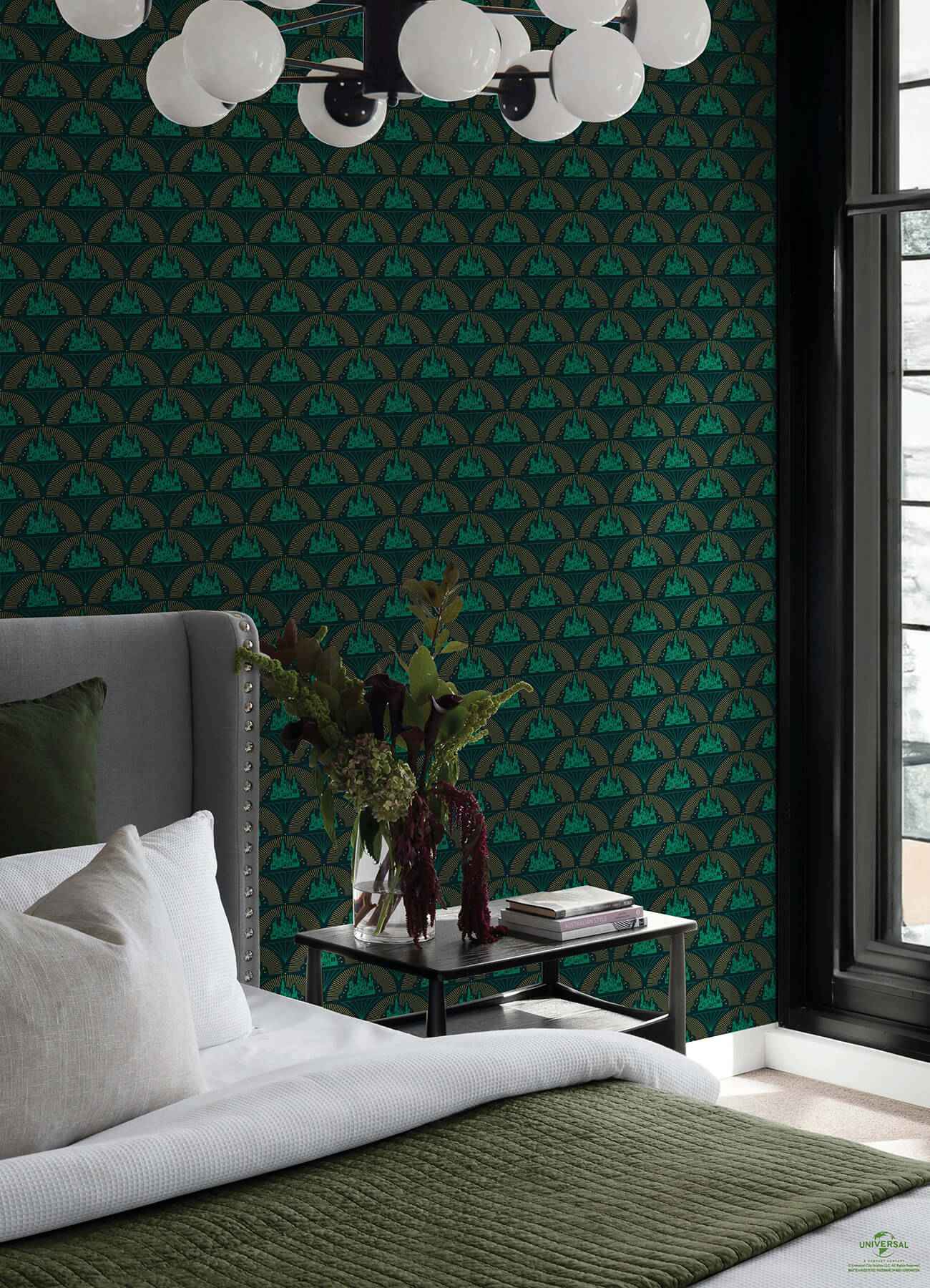 Wicked Emerald City Peel and Stick Wallpaper - York Wallcoverings - RMWS1234 - York Wallcoverings Wallpaper