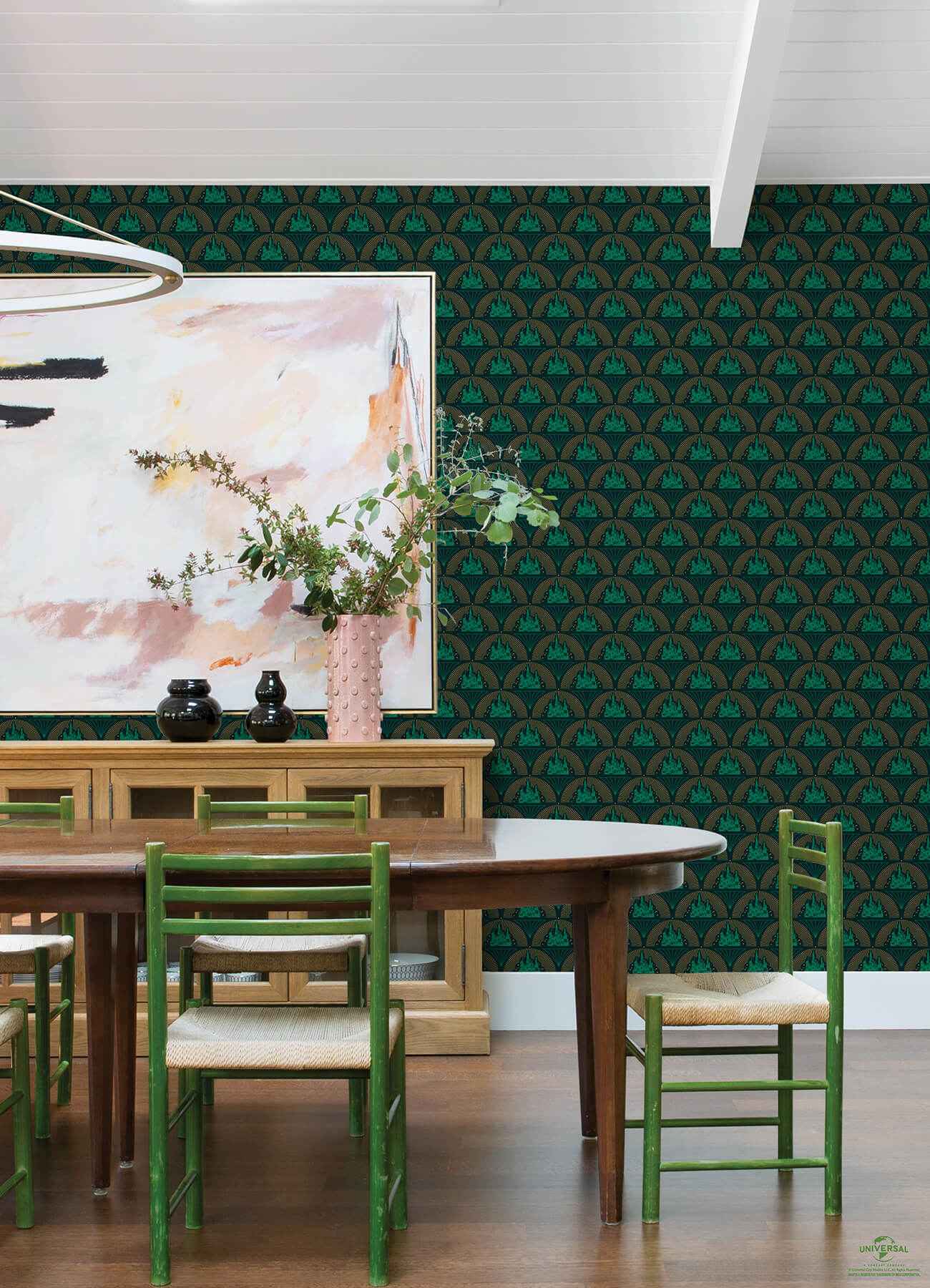 Wicked Emerald City Peel and Stick Wallpaper - York Wallcoverings - RMWS1234 - York Wallcoverings Wallpaper