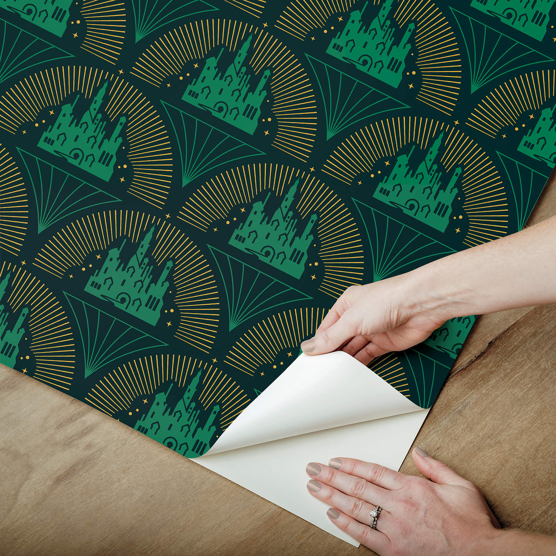 wicked-emerald-city-peel-and-stick-wallpaper-york-wallcoverings-rmws1234 - York Wallcoverings Wallpaper