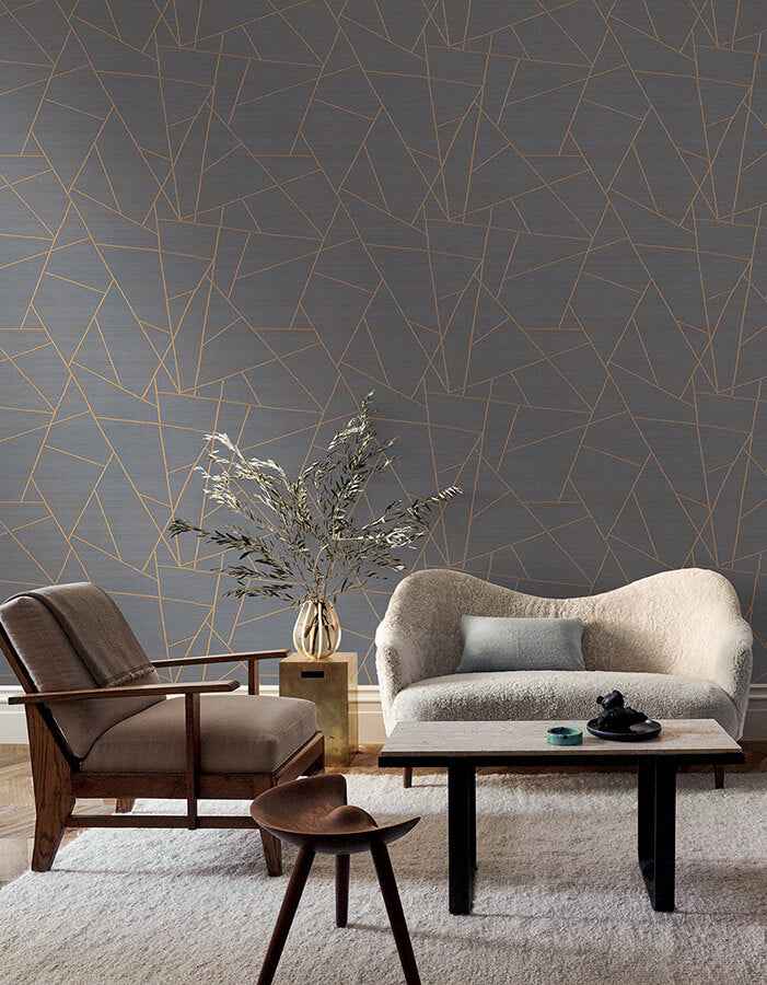 Lisle Sapphire Wallpaper - York Wallcoverings - SI6820 - York Wallcoverings Wallpaper