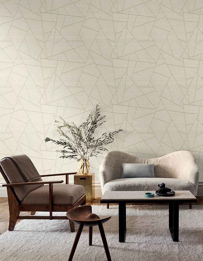 Lisle Ivory Wallpaper - York Wallcoverings - SI6823
