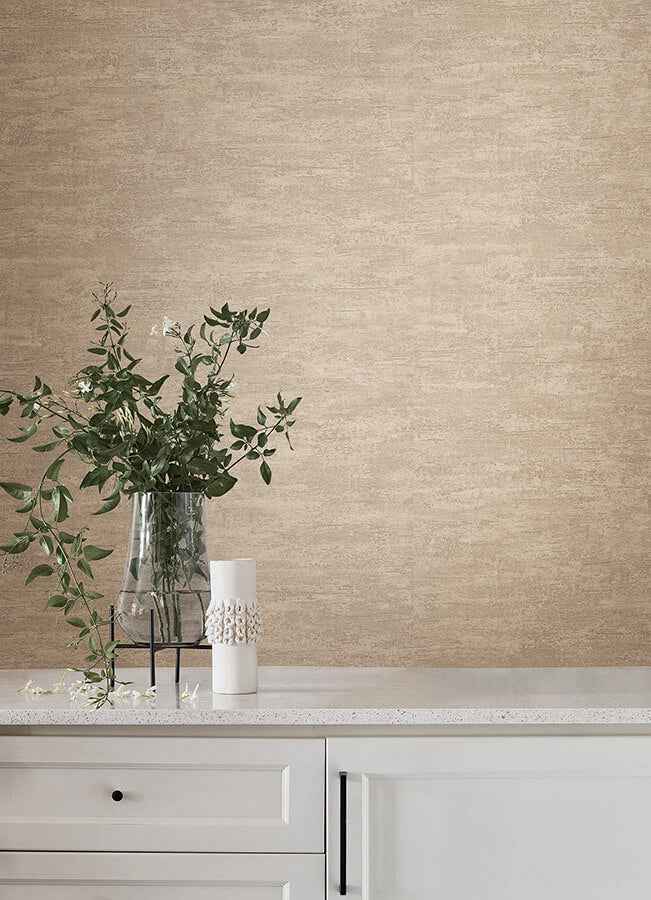 Weathered Stucco Wheat Wallpaper - York Wallcoverings - SI25753