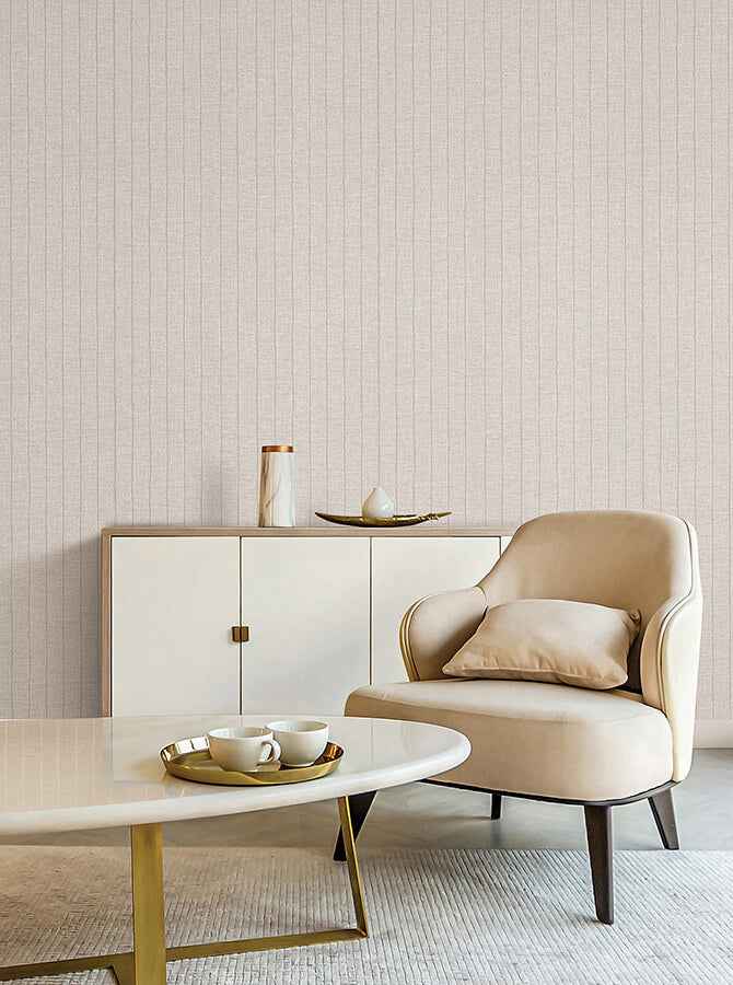 Cording Stripe Pearl Wallpaper - York Wallcoverings - SI26121 - York Wallcoverings Wallpaper