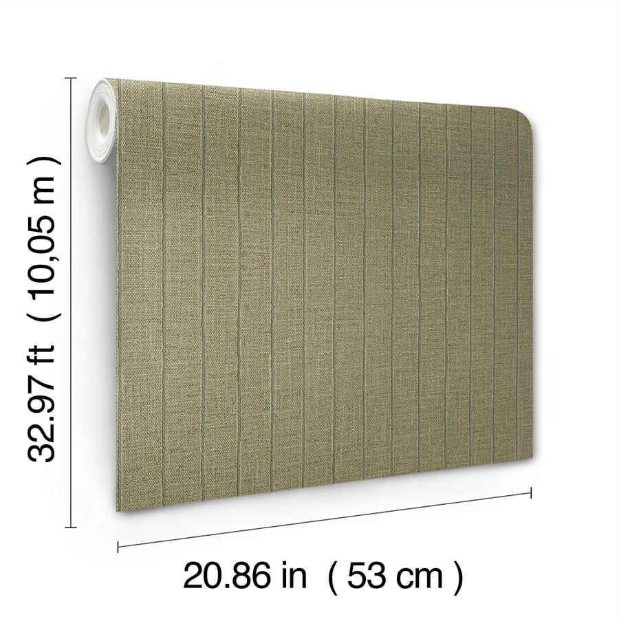 cording-stripe-moss-wallpaper-york-wallcoverings-si26123 - York Wallcoverings Wallpaper