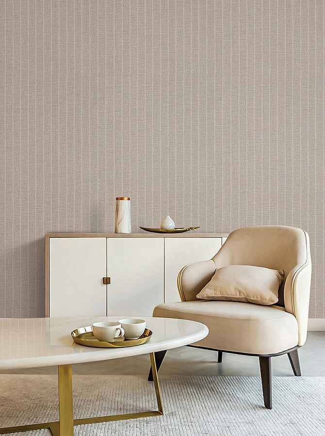 Cording Stripe Smoke Wallpaper - York Wallcoverings - SI26124 - York Wallcoverings Wallpaper