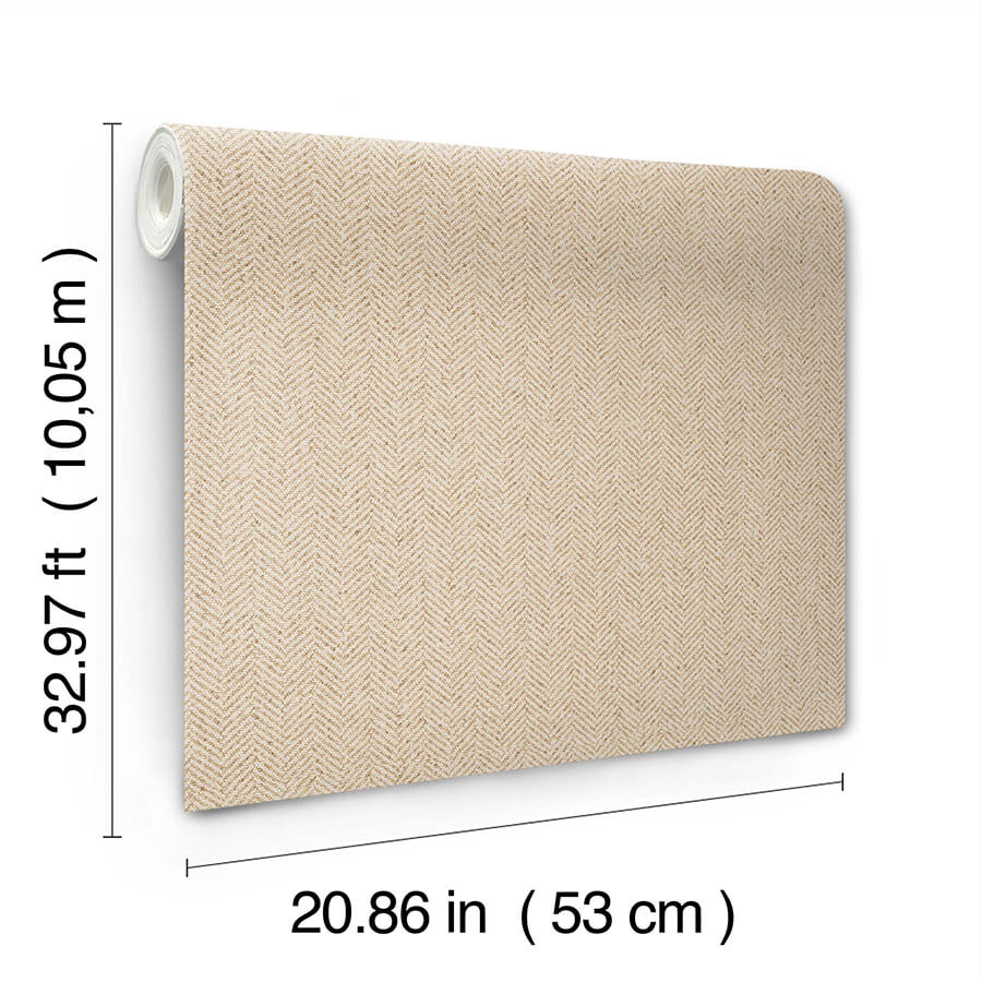 tailored-chevron-wheat-wallpaper-york-wallcoverings-si26132 - York Wallcoverings Wallpaper