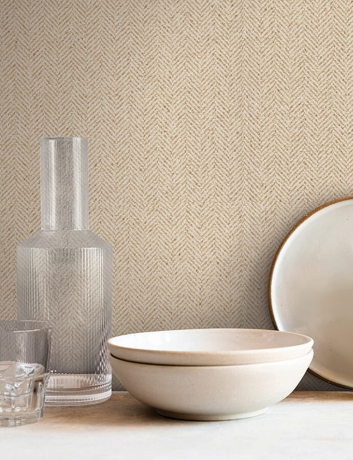 tailored-chevron-wheat-wallpaper-york-wallcoverings-si26132 - York Wallcoverings Wallpaper