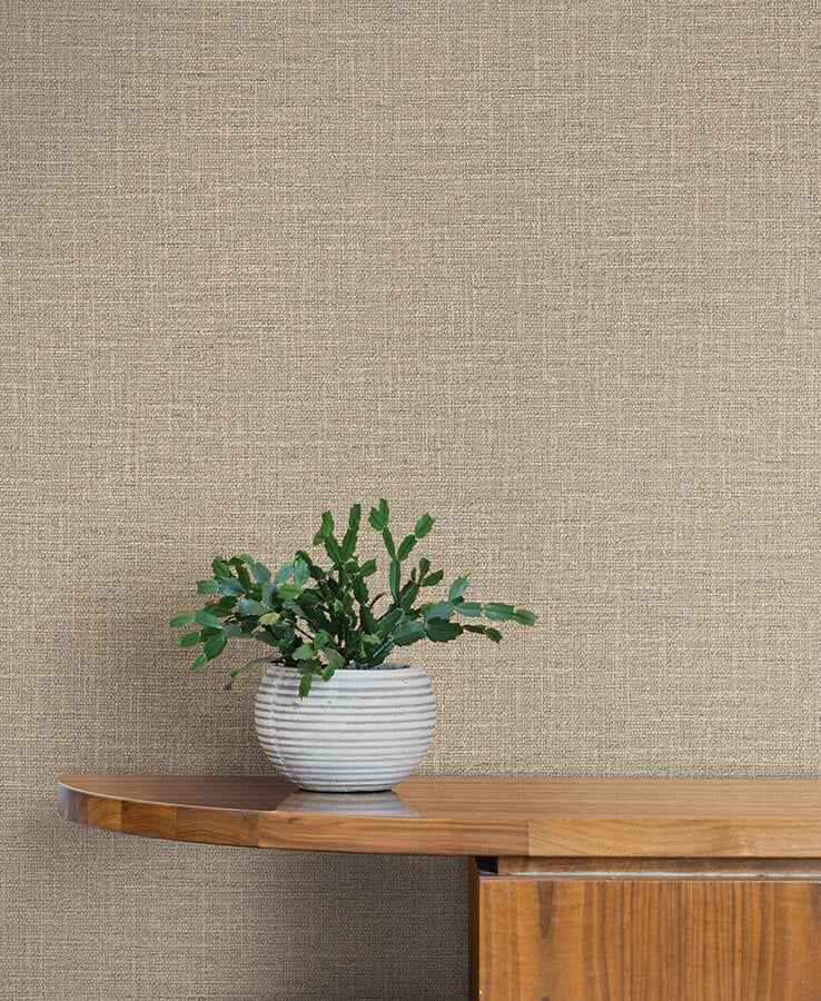 Loom Hazelnut Wallpaper - York Wallcoverings - SI26144