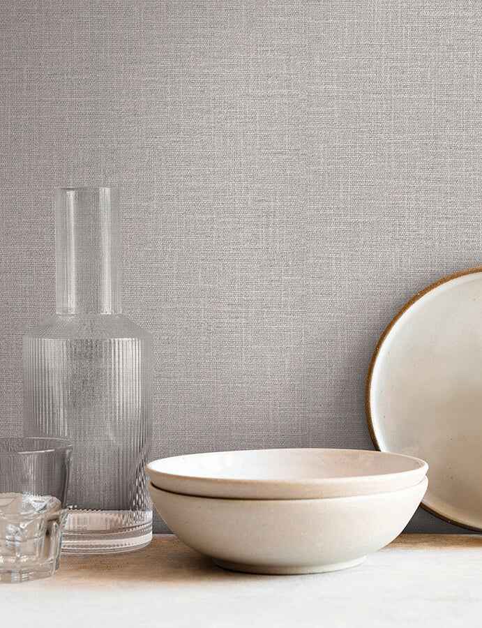 Loom Dove Grey Wallpaper - York Wallcoverings - SI26153 - York Wallcoverings Wallpaper