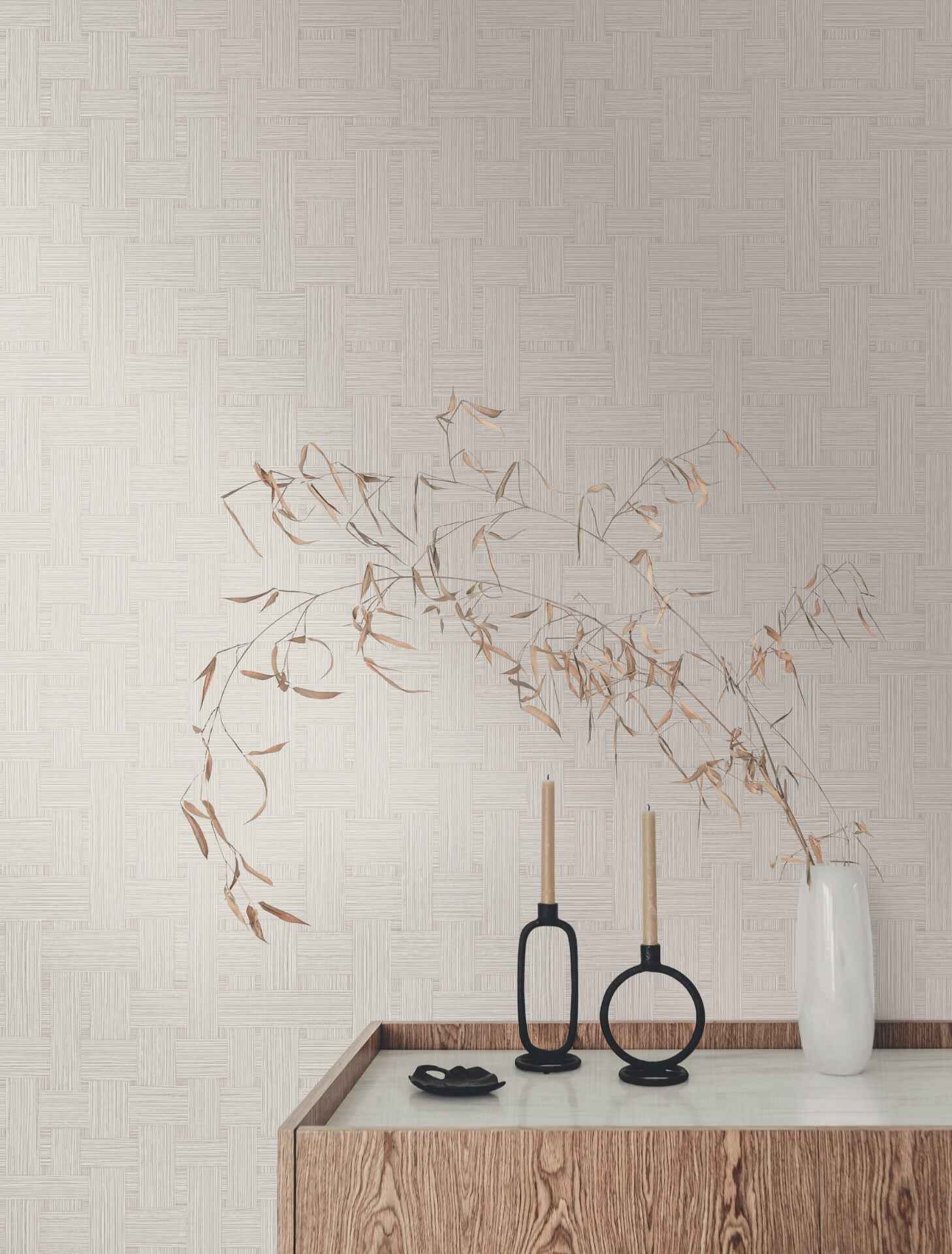 Basketry Warm Grey Wallpaper - York Wallcoverings - SI25724