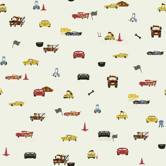 disney-and-pixar-cars-racing-spot-wallpaper-cream-york-wallcoverings-di0922