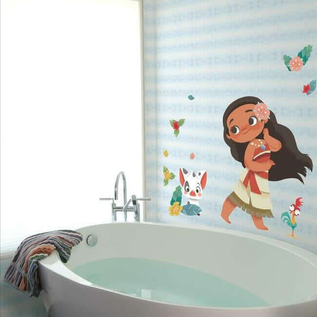 disney-the-little-mermaid-swim-teal-wallpaper-york-wallcoverings-di0957 - York Wallpaper Wallpaper