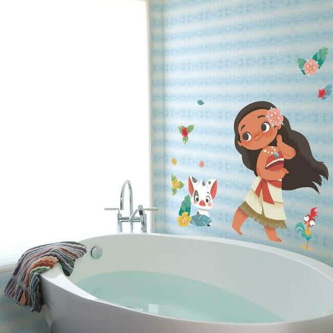 disney-the-little-mermaid-swim-blue-wallpaper-york-wallcoverings-di0956 - York Wallpaper Wallpaper