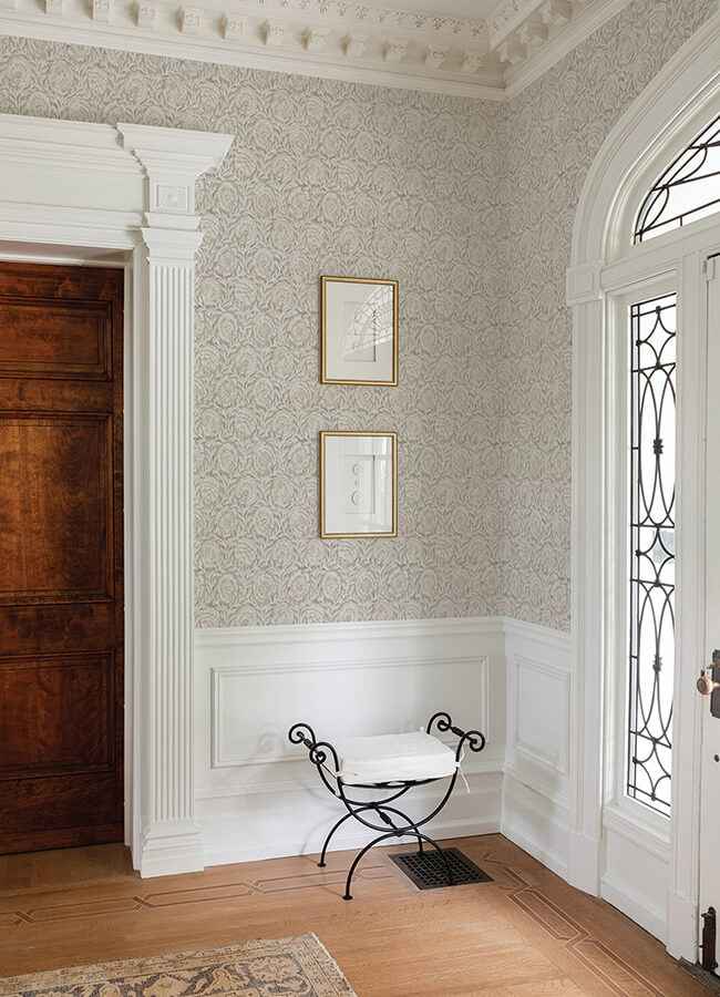 Aliviya Peppercorn Peel and Stick Wallpaper - York Wallcoverings - NNS6508 - York Wallcoverings Wallpaper