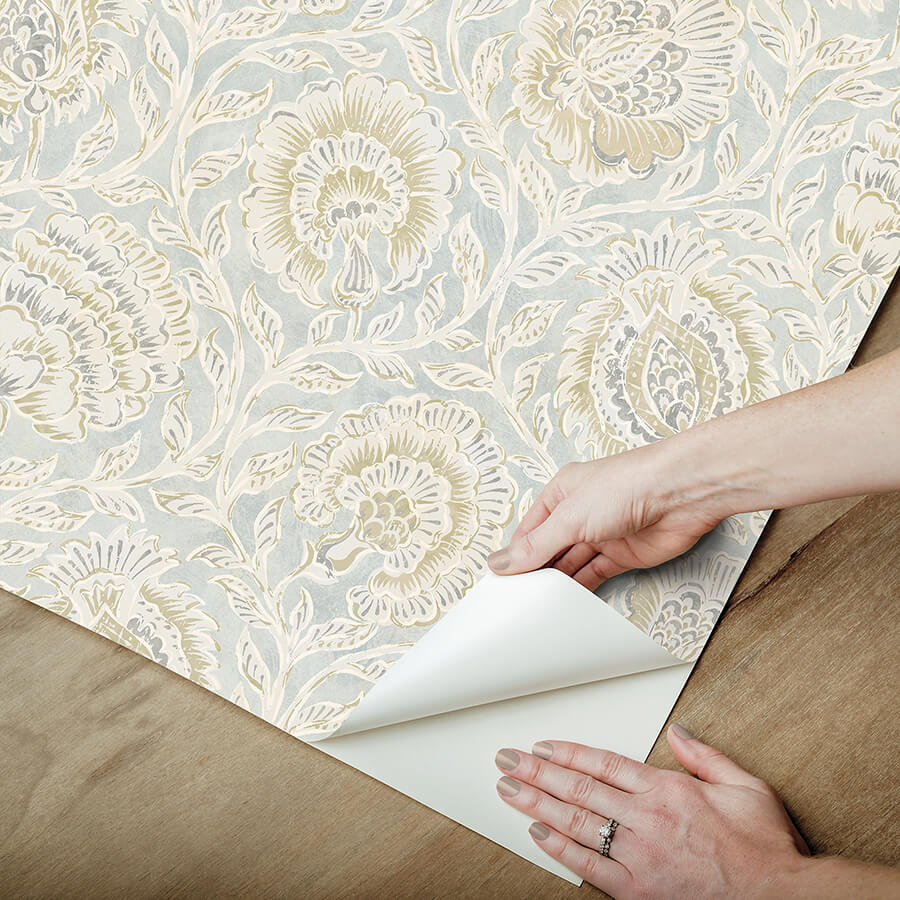 aliviya-mint-peel-and-stick-wallpaper-york-wallcoverings-nns6510 - York Wallcoverings Wallpaper