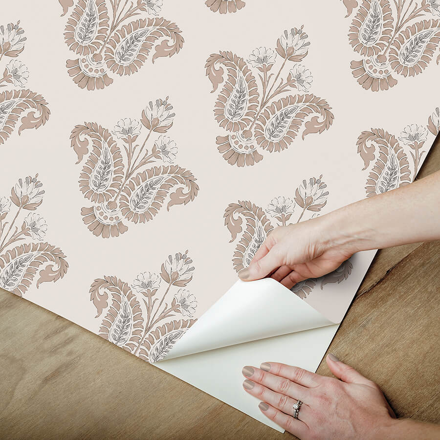 faiza-terracotta-peel-and-stick-wallpaper-york-wallcoverings-nns6518 - York Wallcoverings Wallpaper