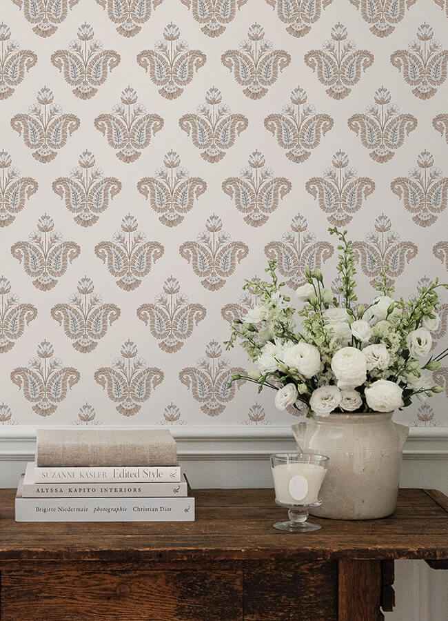 Fazia Terracotta Peel & Stick Wallpaper - York Wallcoverings - NNS6518 - York Wallcoverings Wallpaper