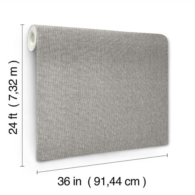sheer-linen-grey-wallpaper-york-wallcoverings-grl86135 - York Wallcoverings Wallpaper