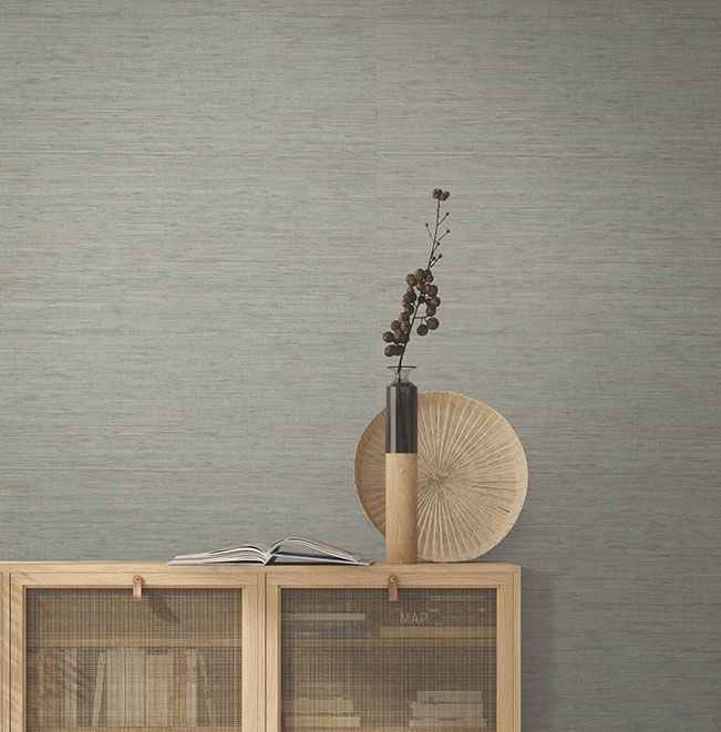Painted Hemp Light Grey Wallpaper - York Wallcoverings - GRL88020 - York Wallcoverings Wallpaper