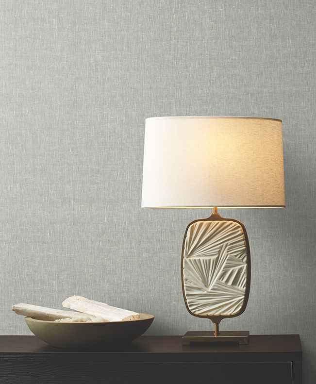 Sheer Linen Sparkling Ash Wallpaper - York Wallcoverings - GRL88130 - York Wallcoverings Wallpaper